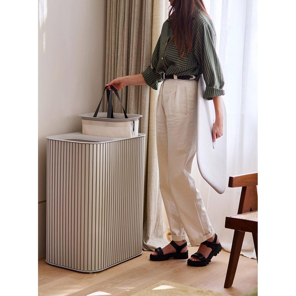 90L Laundry Separation Basket in Ecru